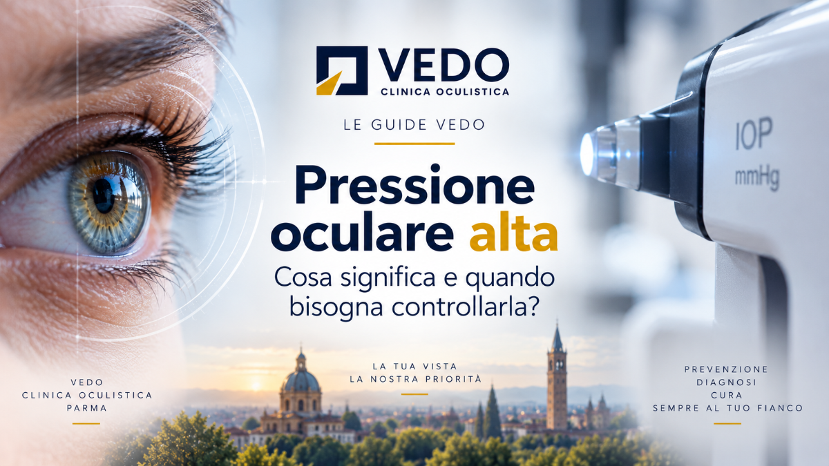 Pressione oculare alta: scopri cosa significa, come si misura e perché non equivale sempre al glaucoma. La guida di VEDO Clinica Oculistica Parma | Oculisti VEDO Clinic Clinica Oculistica a Parma Eurotorri