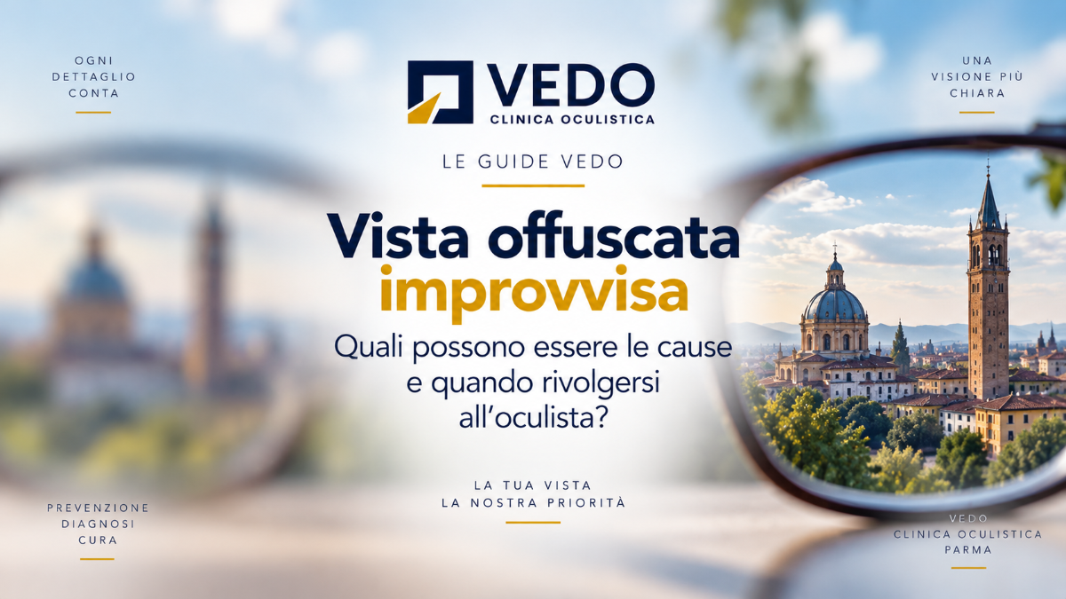 Vista offuscata improvvisa: scopri quali possono essere le cause, quali segnali non sottovalutare e quando rivolgersi all’oculista. La guida di VEDO Parma. | Oculisti VEDO Clinic Clinica Oculistica a Parma Eurotorri