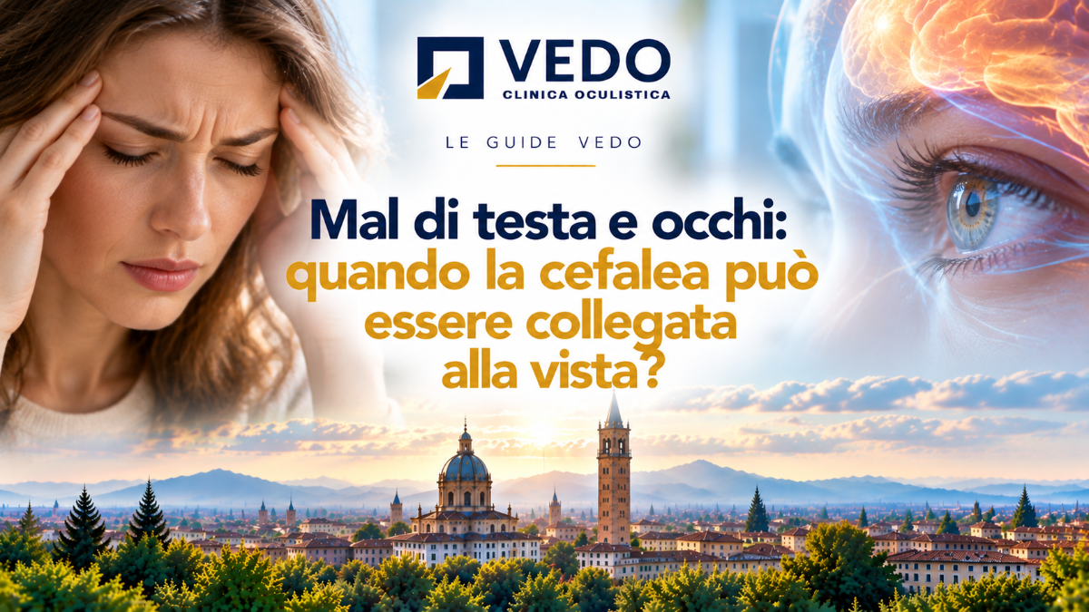 Mal di testa e occhi: scopri quando la cefalea può essere collegata alla vista, all’affaticamento visivo e quando è utile un controllo oculistico. | Oculisti VEDO Clinic Clinica Oculistica a Parma Eurotorri